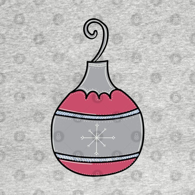 Whimsical Holiday Ball Ornament Illustration by Angel Dawn Design